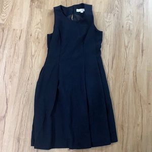 Loft dark blue flutter dress